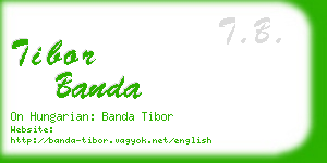 tibor banda business card